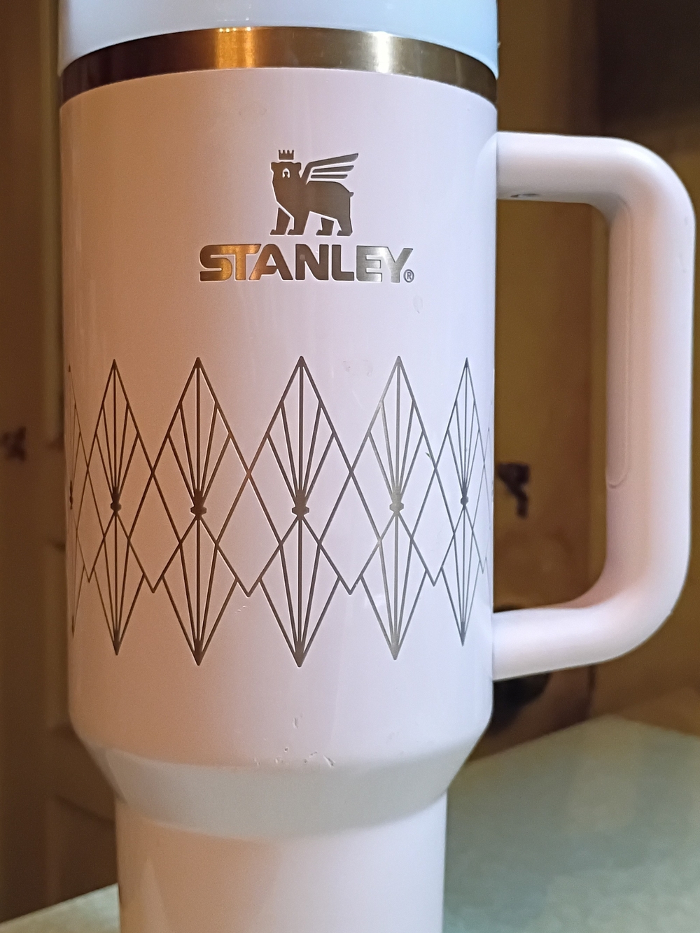 Stanley Quencher H2.0 FlowState Tumbler 40 Oz, Rose/Pink/Gold Insulated Mug